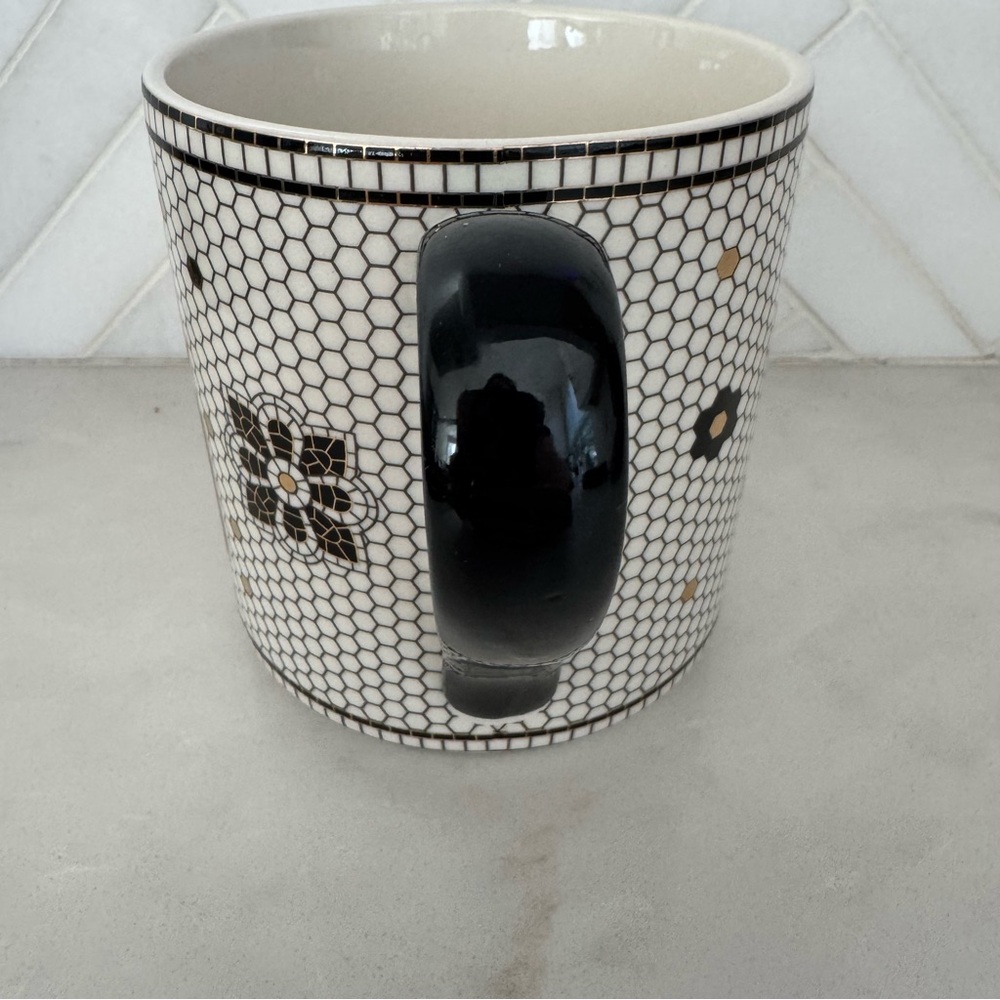 Anthropologie The Bistro Tile Stoneware Mug B - Picture 5 of 8